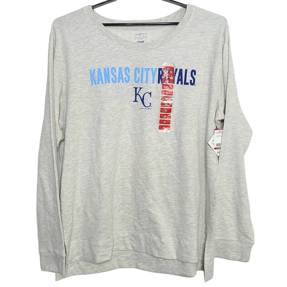 Womens Kansas City Royals Crewneck Shirt Tshirt Lightweight Sweatshirt XL Top